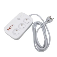 Сетевой фильтр (удлинитель) LP F65WG4 (3x220V-3520W, 2xUSB-60W, 2xType-C 65W QC/PD)