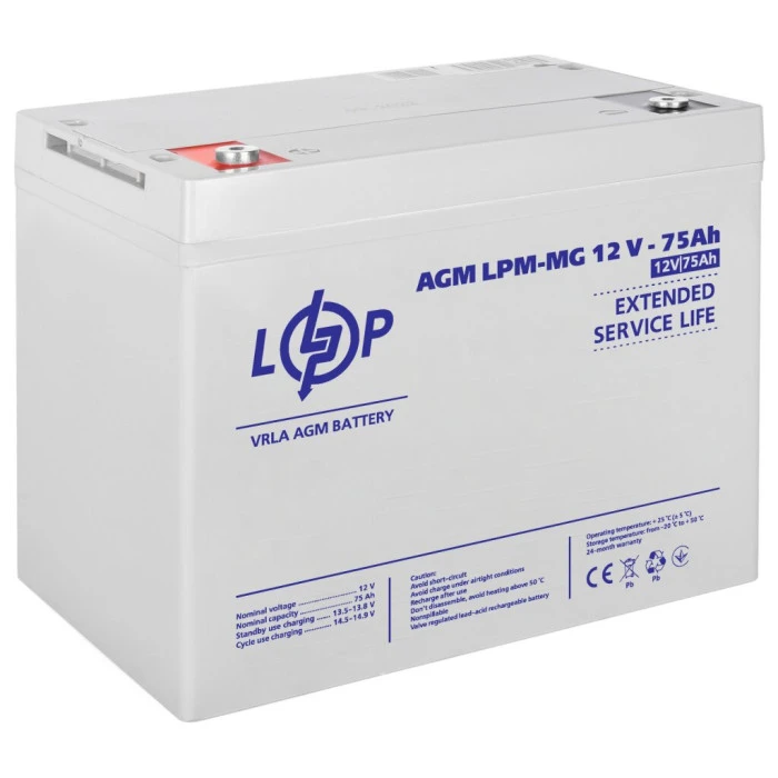 Акумулятор мультигелевий LPM-MG 12V - 75 Ah