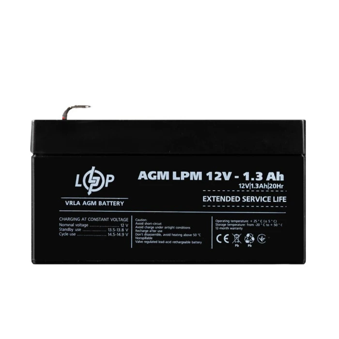 Аккумулятор AGM LPM 12V – 1.3 Ah