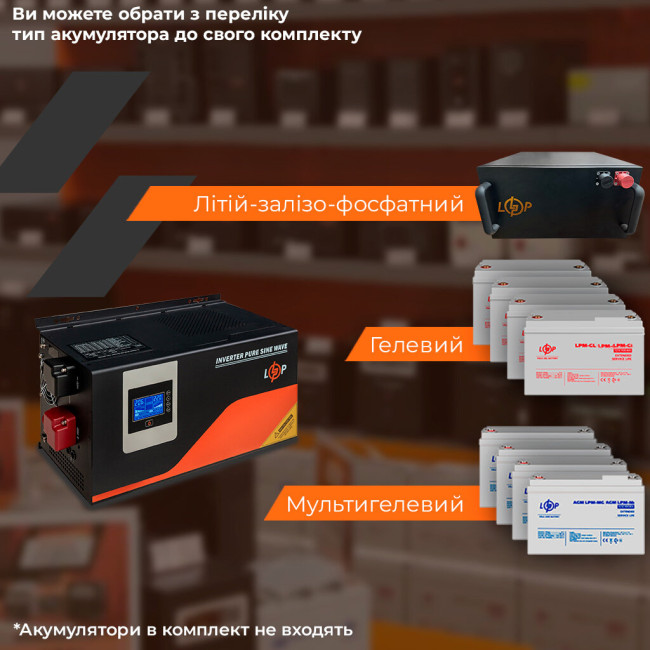 ДБЖ LogicPower LPM-PSW-12000VA (8000Вт) з правильною синусоїдою 48V