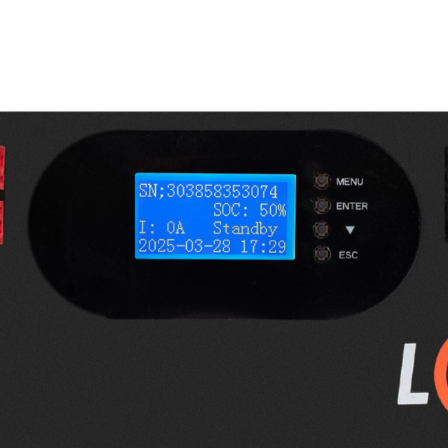 Аккумулятор LP LiFePO4 51,2V - 120 Ah 6000Wh (Smart BMS 100A) с LCD RM AB RS485/CAN