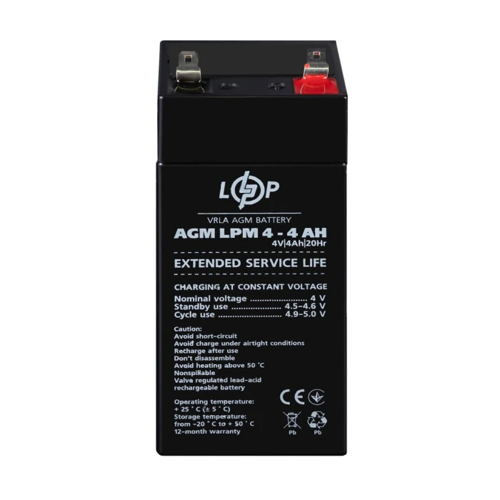 Акумулятор AGM LPM 4V - 4 Ah