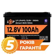 Аккумулятор LP LiFePO4 12V (12,8V) – 100 Ah (1280Wh) (Smart BMS 100А) с BT пластик