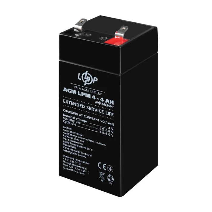 Акумулятор AGM LPM 4V - 4 Ah