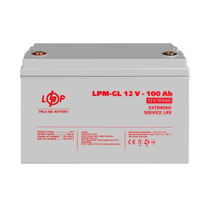 Аккумулятор гелевый LPM-GL 12V - 100 Ah