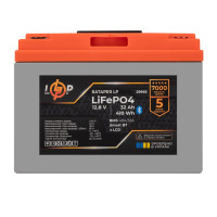 Аккумулятор LP LiFePO4 12,8V - 32 Ah (410Wh) (BMS 40А/32A) пластик LCD Smart BT