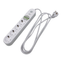 Сетевой фильтр (удлинитель) LP F24U4 (4x220V-2500W, 4xUSB-5V/3,4A 17W Auto Max)