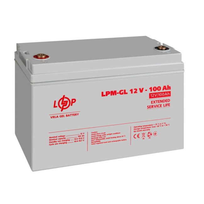 Аккумулятор гелевой LPM-GL 12V - 100 Ah