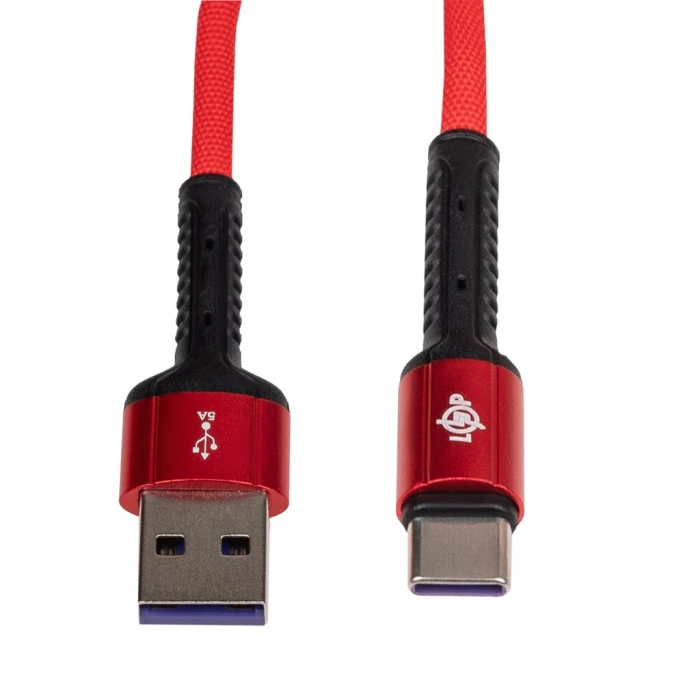 Кабель (шнур) LP USB 3.0 to USB Type-C 5A с быстрой зарядкой (QC) 1м LS63C-5A