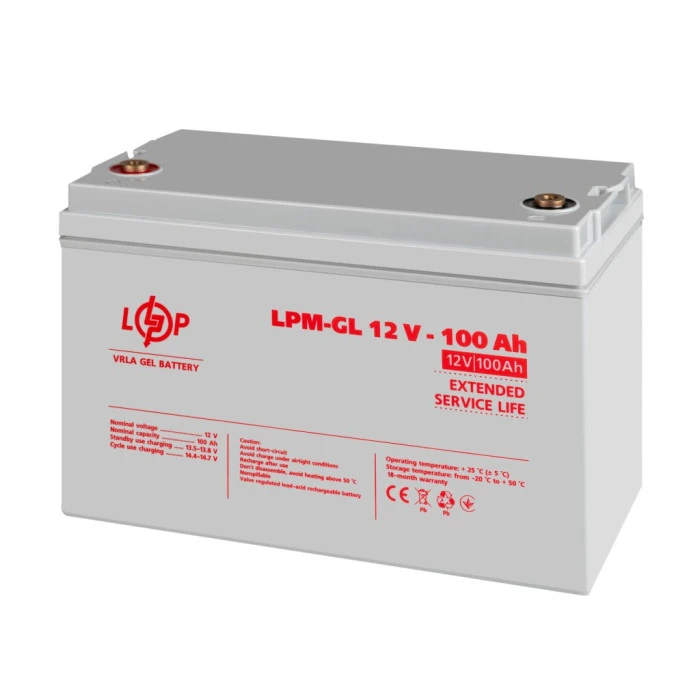 Аккумулятор гелевый LPM-GL 12V - 100 Ah