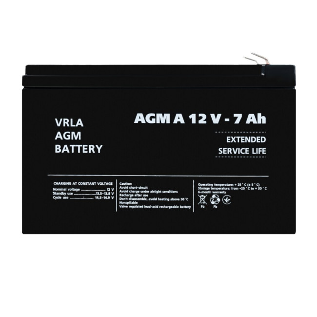 Аккумулятор для сигнализации AGM А 12V – 7 Ah