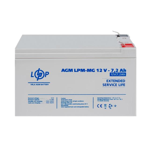 Аккумулятор мультигелевый LPM-MG 12V - 7.2 Ah