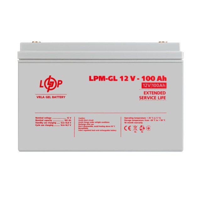Аккумулятор гелевой LPM-GL 12V - 100 Ah