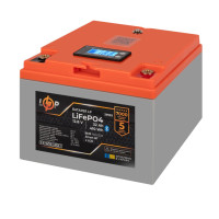 Аккумулятор LP LiFePO4 12,8V - 32 Ah (410Wh) (BMS 40А/32A) пластик LCD Smart BT