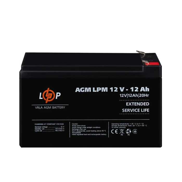 Аккумулятор AGM LPM 12V - 12 Ah