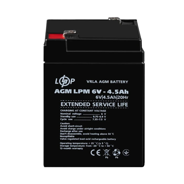 Аккумулятор AGM LPM 6V – 4.5 Ah