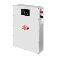 Акумулятор LP LiFePO4 51,2V - 100 Ah (5120Wh) (BMS 100A/50А) метал LCD Smart RS485/CAN JK настінний