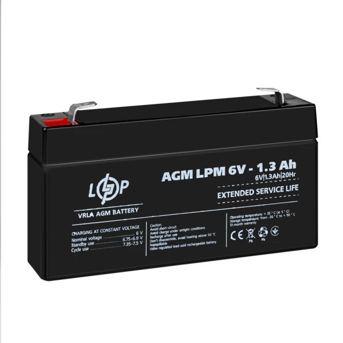 Аккумулятор AGM LPM 6V – 1.3 Ah