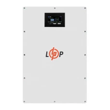 Акумулятор LP LiFePO4 51,2V - 100 Ah (5120Wh) (BMS 100A/50А) метал LCD Smart RS485/CAN JK настінний