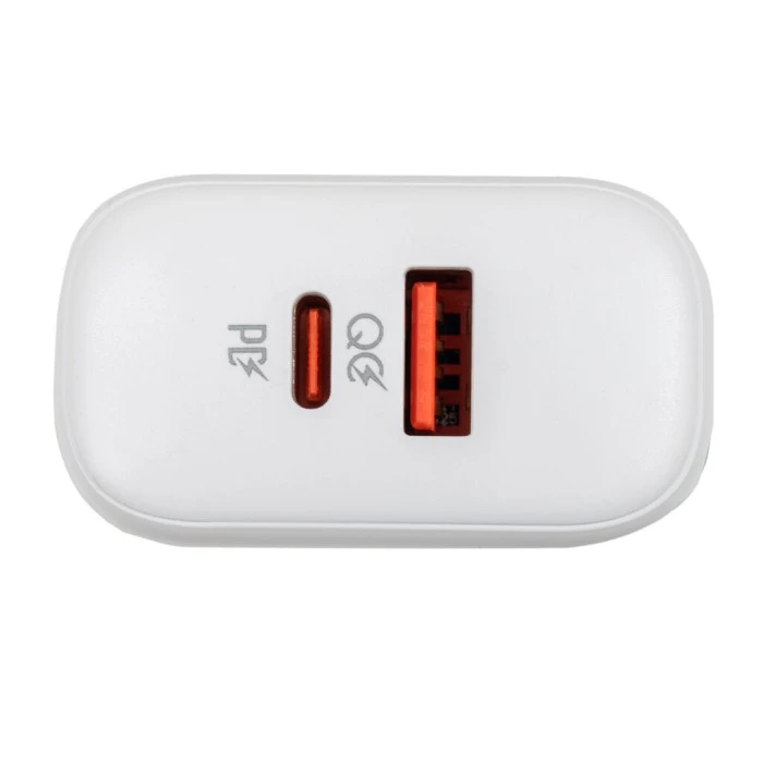 Зарядка для телефона LP 45W (Type-C+USB) QC + кабель (Type-C to Type-C) 45WCH