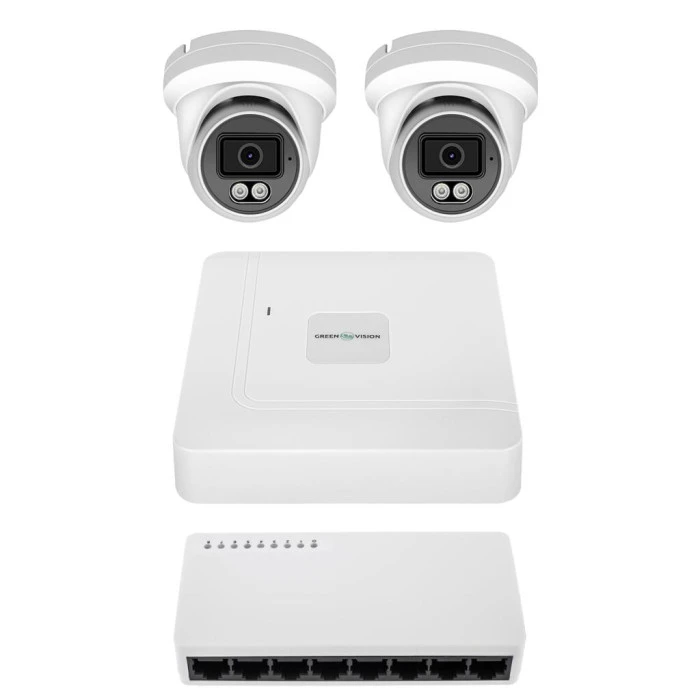 Комплект видеонаблюдения на 2 камеры GV-IP-K-W100/2 6MP