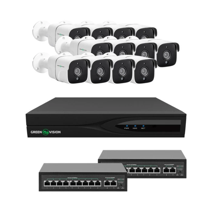 Комплект видеонаблюдения на 12 камер GV-IP-K-W89/12 5MP