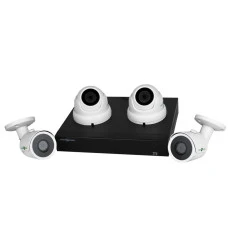 Комплект видеонаблюдения уличный на камеры 2 антивандальные (купольные), 2 цилиндрические камеры 1080P GV-K-S17/04