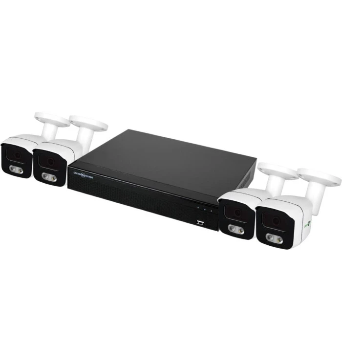 Комплект видеонаблюдения уличный на камеры 4 цилиндрические камеры (LED подсветка) 5MP GV-K-E34/04