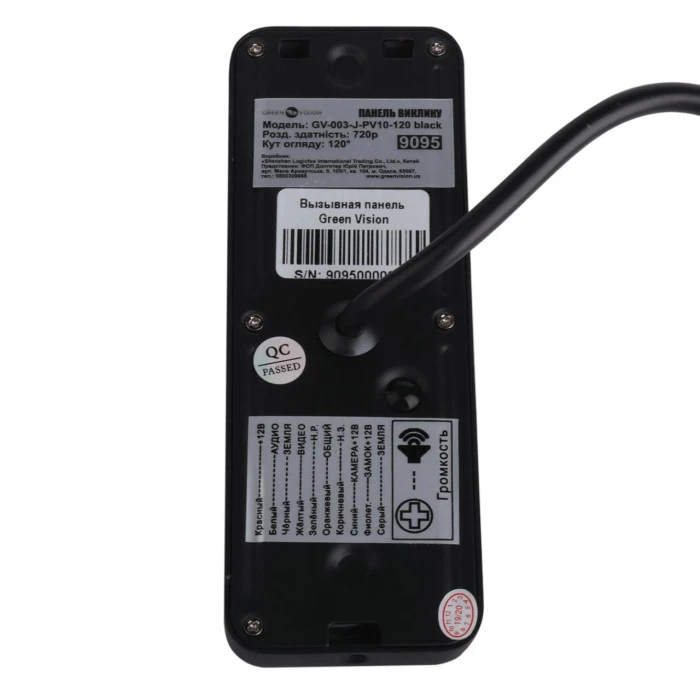Панель вызова AHD GV-003-J-PV10-120 black