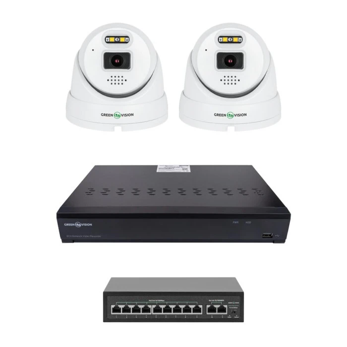 Комплект видеонаблюдения на 2 камеры GV-IP-K-W101/2 5MP (Ultra AI)
