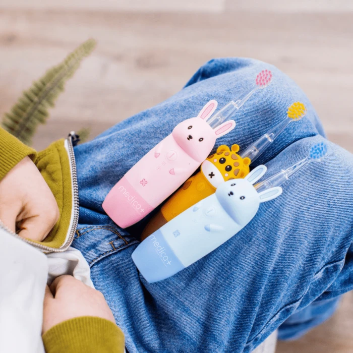 Детская зубная щетка MEDICA+ KidsBrush 2.0 Blue + Насадки (6 шт) (Japan)