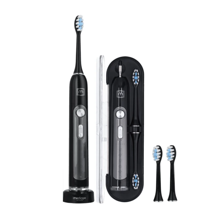 Ультразвукова зубна щітка Medica+ PROBRUSH 9.0 black + насадки (10 шт)