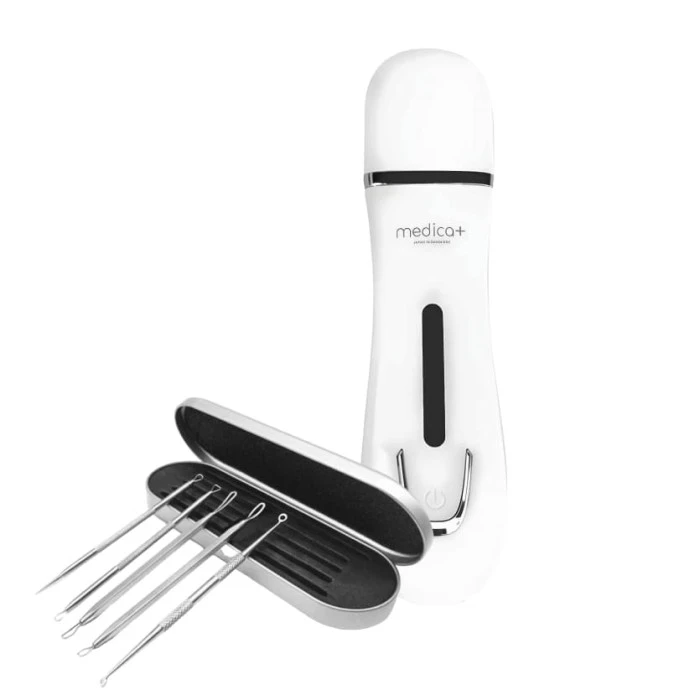 Ультразвуковой скраббер для лица MEDICA+ Vibroskin 5.0 + инструменты для чистки лица (Japan)