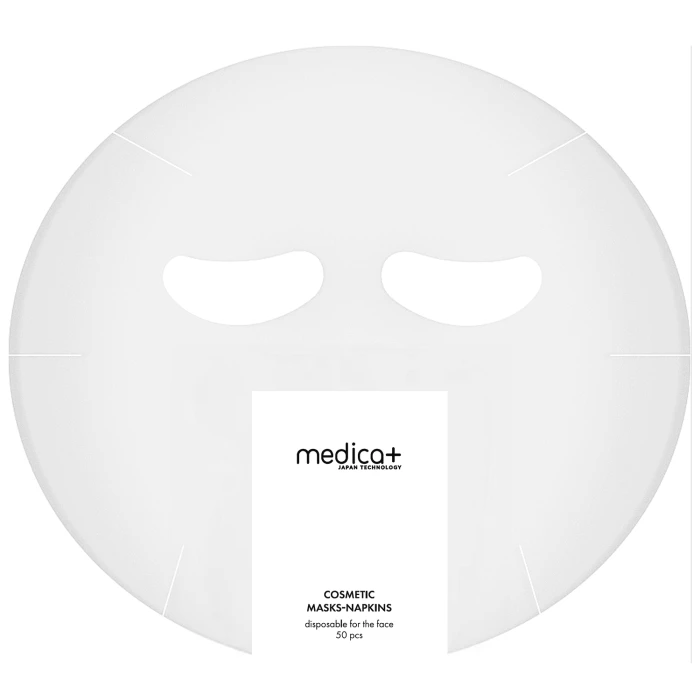 Маски-серветки косметологічні MEDICA+ 50 шт (поліетиленові)