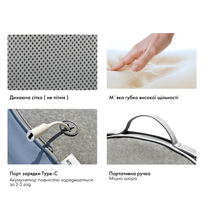 Массажер-подушка MEDICA+ MassPro 11 (Шиацу для шеи, талии, плеч, поясницы и спины)