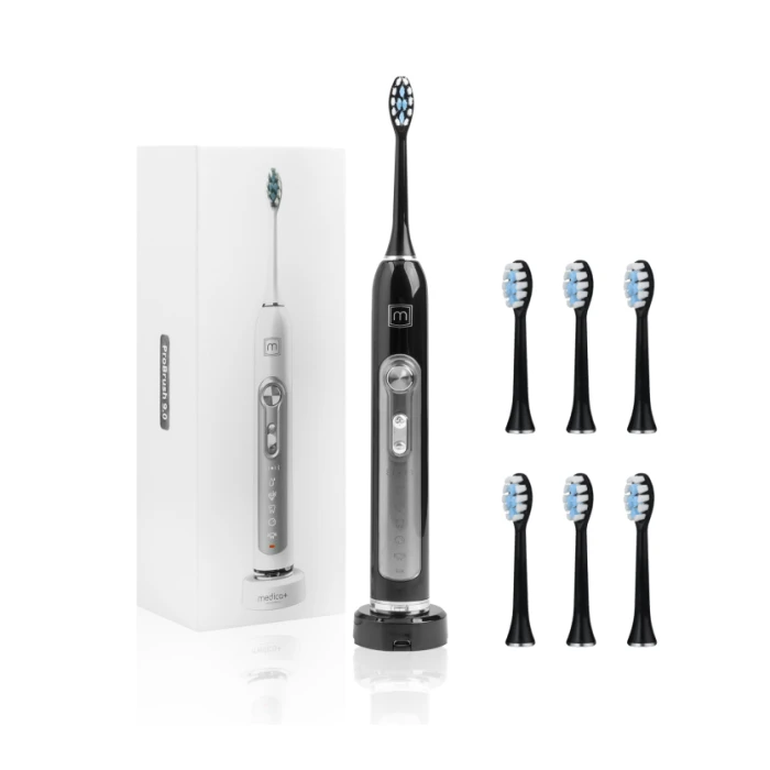 Ультразвуковая зубная щетка MEDICA+ PROBRUSH 9.0 black + насадки (6 шт) (Japan)