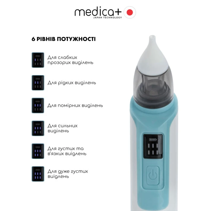 Назальный аспиратор MEDICA+ NOSE CLEANER 6.0 Blue (Japan)