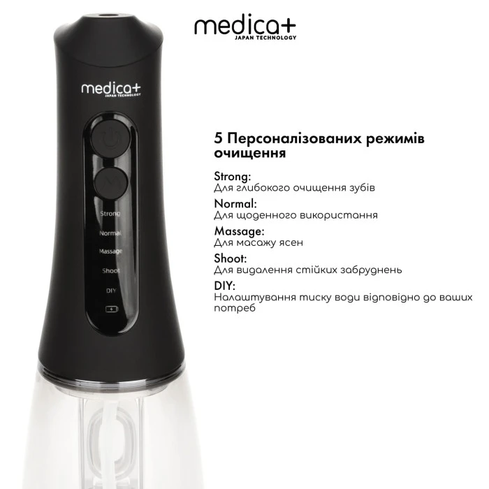 Портативний іригатор MEDICA+ WaterPuls 8.0 Black (Japan)