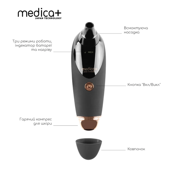 Вакуумный очиститель кожи и пор Medica+ SKINCLEANER 9.0 BL