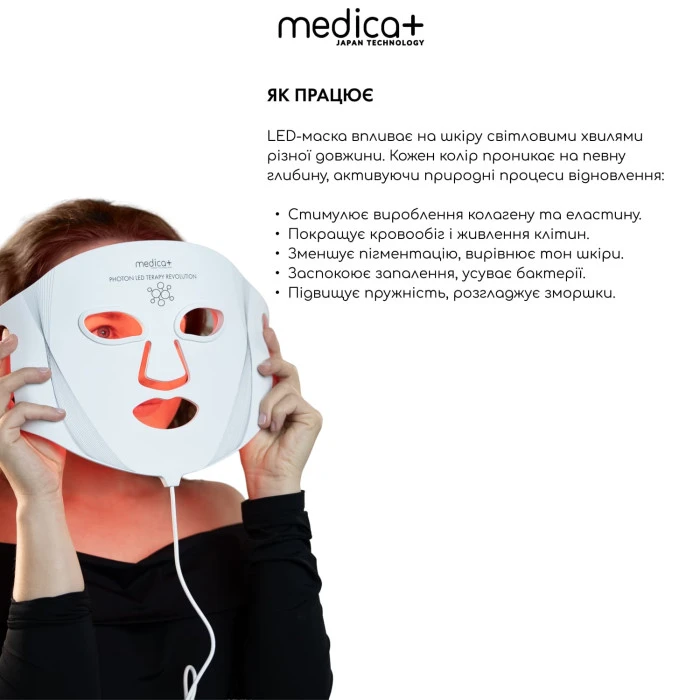 LED-маска для светотерапии MEDICA+ LEDMask 8X (Japan)