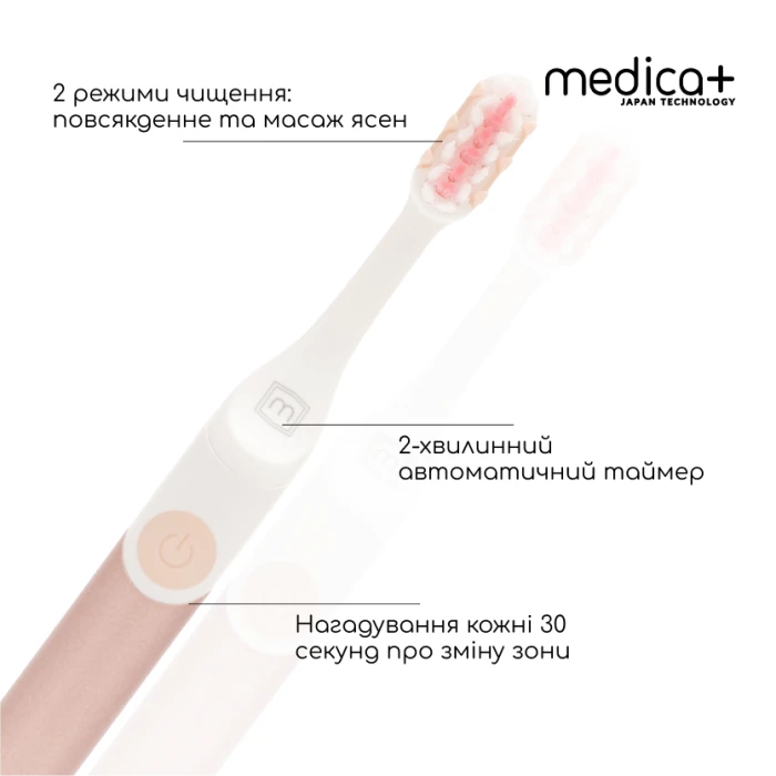 Звуковая зубная щетка MEDICA+ ProBrush 7.0 Compact Pink (Japan)