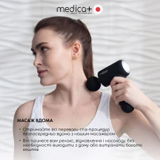 Перкуссионный массажер для тела и мышц MEDICA+ MassHand Pro 4.0 Black (Japan)