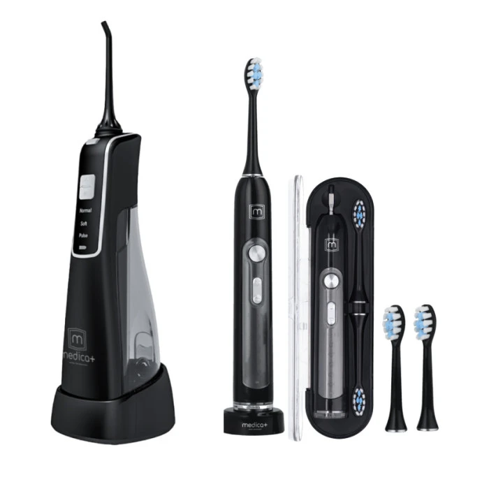 Набор Портативный ирригатор MEDICA+ Prowater Clean 7.0 + Ультразвуковая зубная щетка MEDICA+ PROBRUSH 9.0 black (Japan)