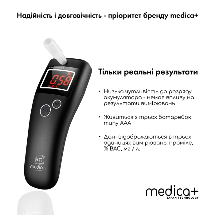 Алкотестер MEDICA+ Alco Control 8.0+ Комплект мундштуков 40шт.