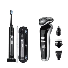 Набор Электробритва 4в1 Medica+ Shaver 4v1 + Ультразвуковая зубная щетка Medica+ PROBRUSH 9.0 black