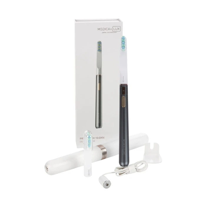 Отбеливающая звуковая зубная щетка MEDICA+ Lux 10ХN Aluminum Portable Grey (Japan)
