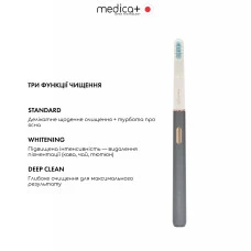 Отбеливающая звуковая зубная щетка MEDICA+ Lux 10ХN Aluminum Portable Grey (Japan)
