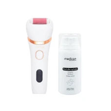 Набор Электрическая роликовая пилка-пемза 4в1 MEDICA+ BodyControl 4v1 + Флюид после эпиляции MEDICA+ Fluid after epilation (Japan)