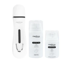 Ультразвуковой скраббер для кожи лица Vibroskin 5.0 + Гидратирующий гель Hydration Gel + Успокаивающая маска для лица Soothing Mask (Japan)