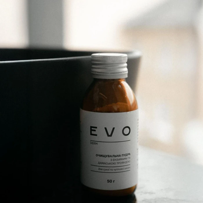 EVO derm Очищающая пудра с энзимами и дамской розой, 50 г.